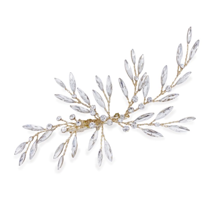 Ivory and Co Sonnenblume Gold Kristall Spray Hochzeit Haarspange
