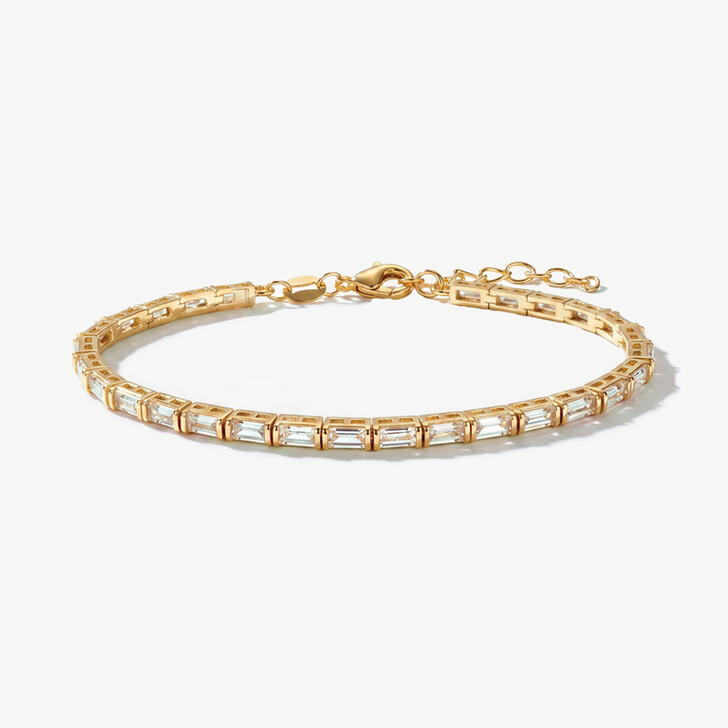 Ivory and Co Templeton Gold Crystal Baguette Bracelet