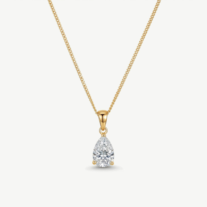 Ivory and Co Vanderbilt Gold-Anhänger in Tropfenform mit Kristall