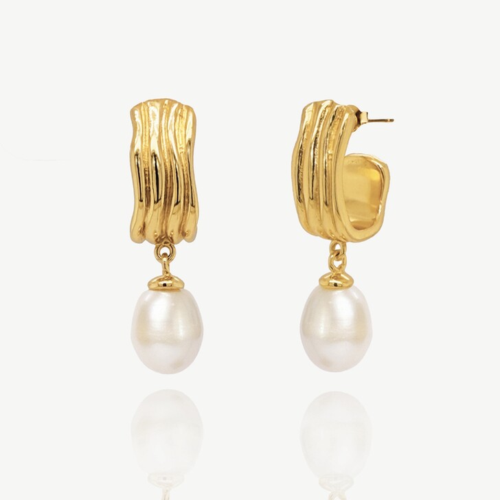 Ivory and Co West Palm Gold Pearl Earrings