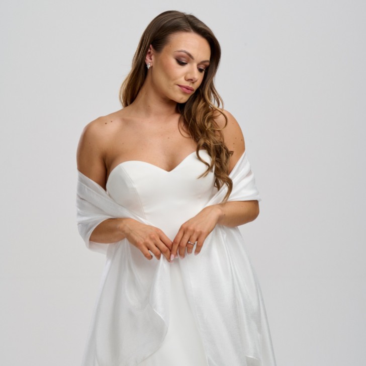 Ivory Lightweight Wedding Shawl