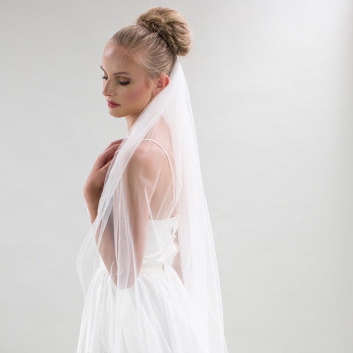 Joyce Jackson Maine Single Tier Tulle Veil with Pencil Edge