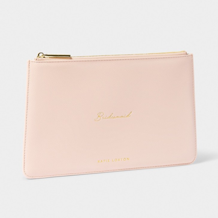 Katie Loxton Bolsa com mensagem em rosa claro «Dama de Honra»