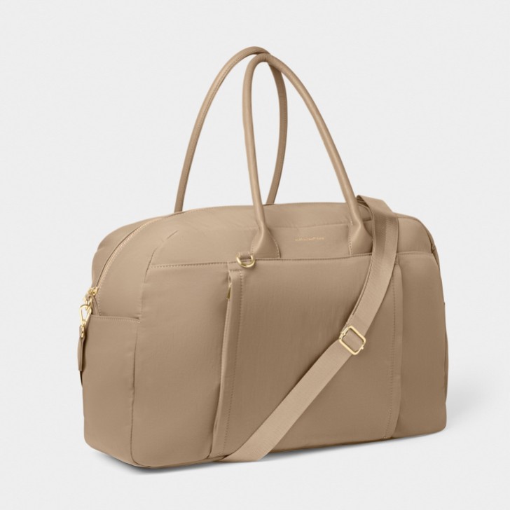 Katie Loxton Borsa da ginnastica di lusso in nylon color taupe