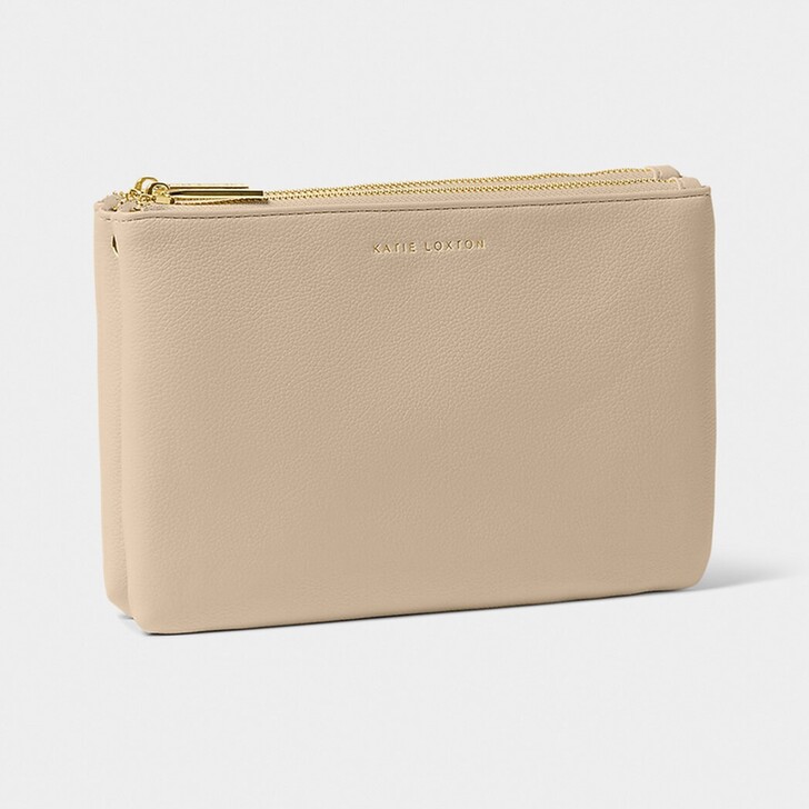 Katie Loxton Jasnoszara kosmetyczka typu duo