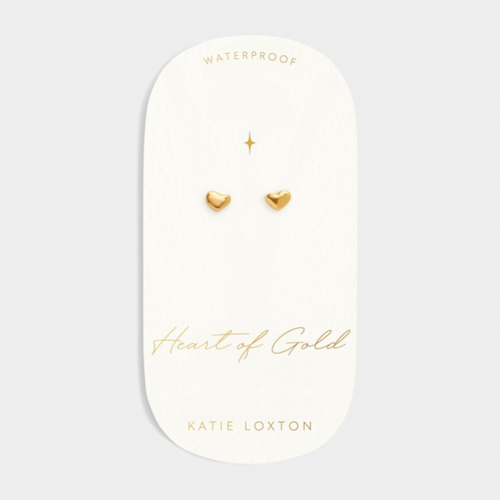 Katie Loxton Kolczyki na sztyfcie „Heart of Gold”
