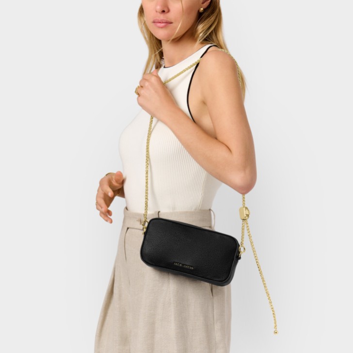 Katie Loxton Mala a tiracolo Remi Black Slider Chain