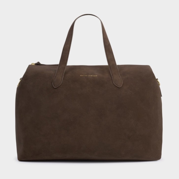 Katie Loxton Milan Kabinentasche aus Wildlederimitat in Schokolade