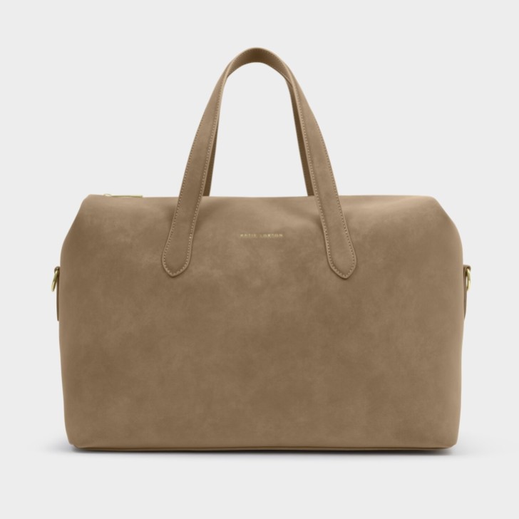 Katie Loxton Milan Taupe Faux Suede Cabin Bag
