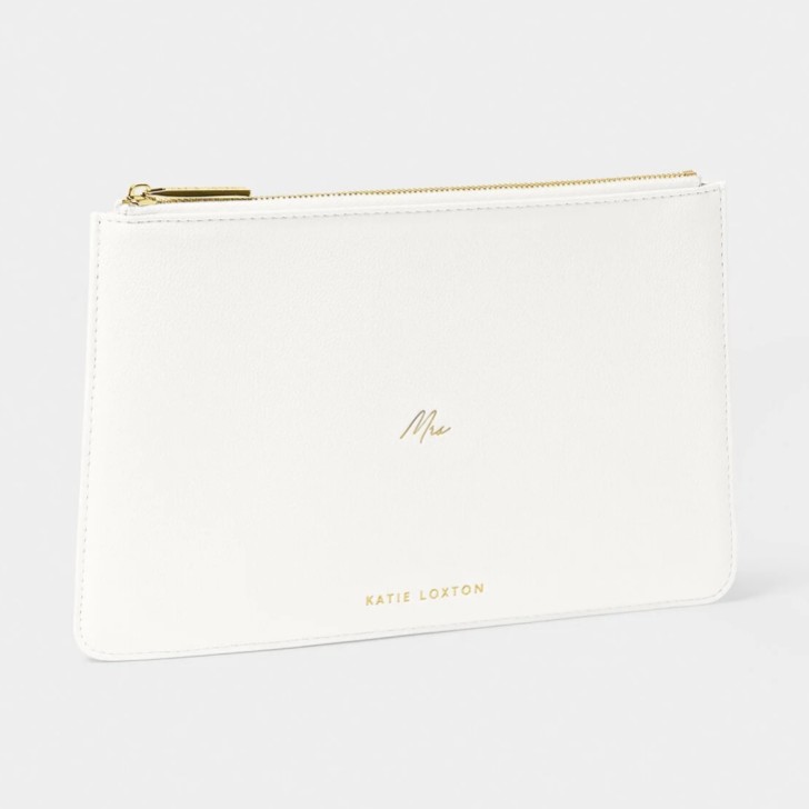 Katie Loxton 'Mrs' White Sentiment Pouch