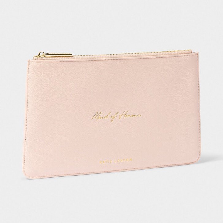 Katie Loxton Różowa torebka z napisem „Druhnia”