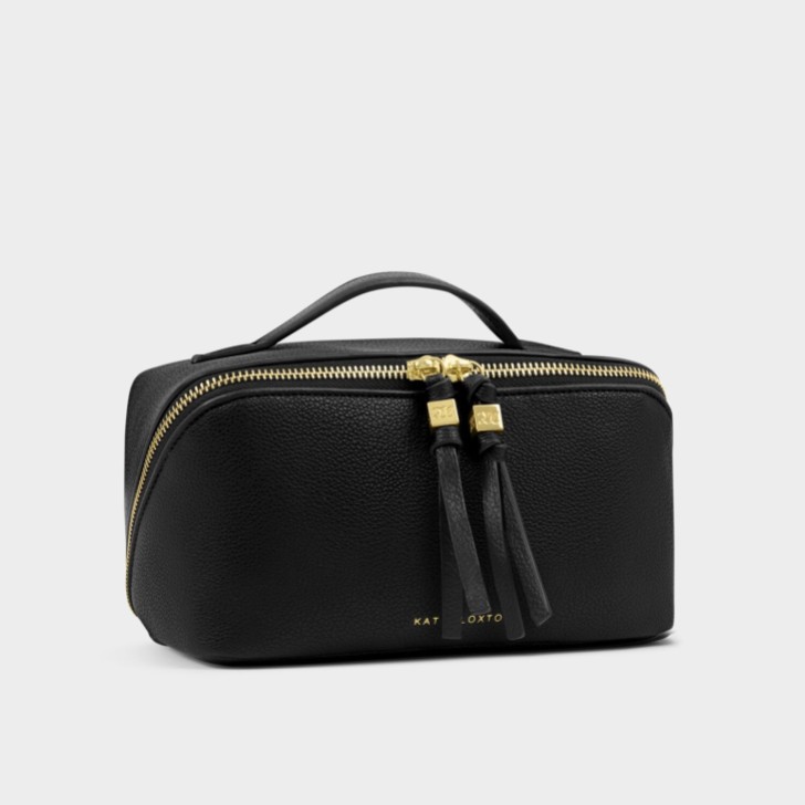 Katie Loxton Soho – Mittelgroße schwarze Kosmetik- und Kulturbeutel