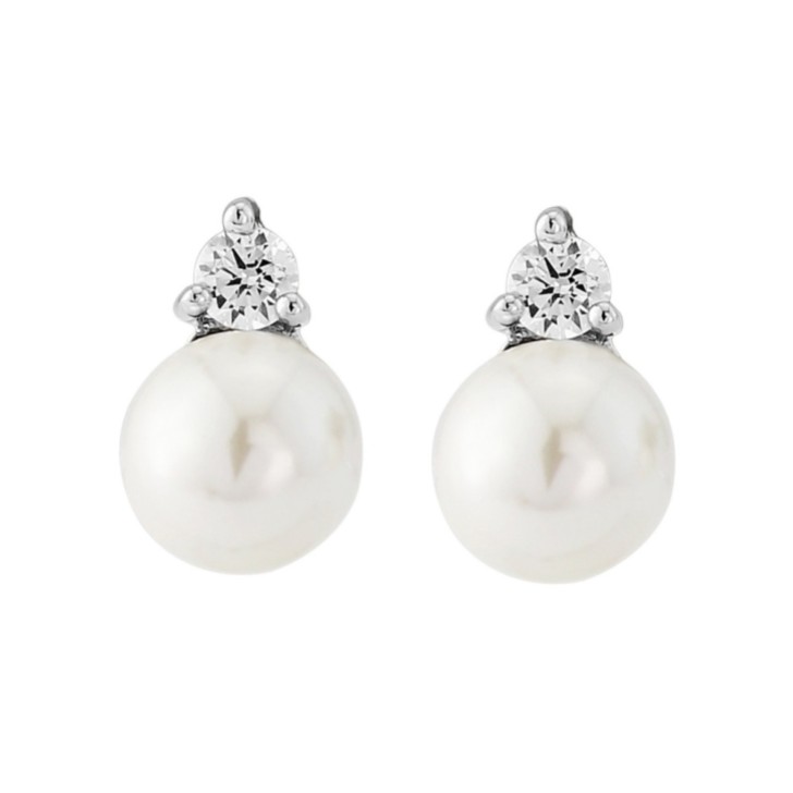 Kolczyki na sztyfcie Evie Dainty Pearl
