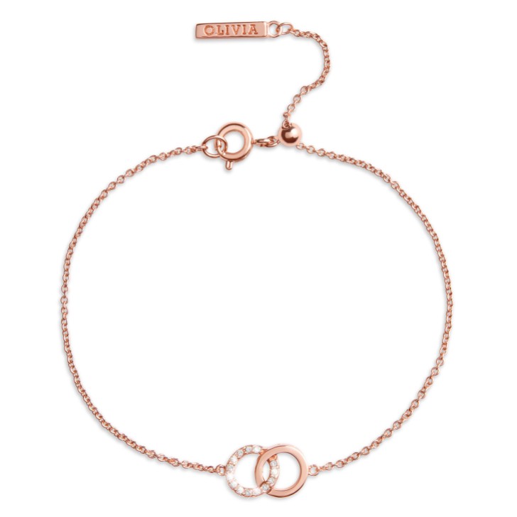 Olivia Burton Bejeweled Rose Gold Interlink Chain Bracelet