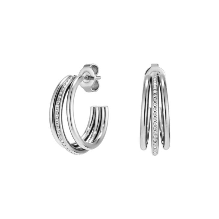 Olivia Burton Brincos de argola com garra em tom prateado da Ever Stacked
