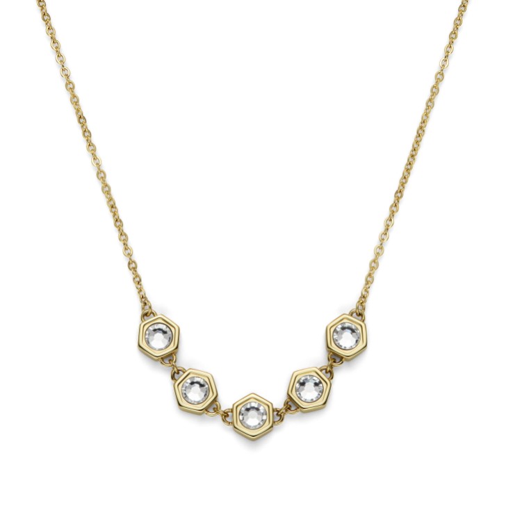 Olivia Burton Collar apilable con diseño de panal de cristal chapado en oro