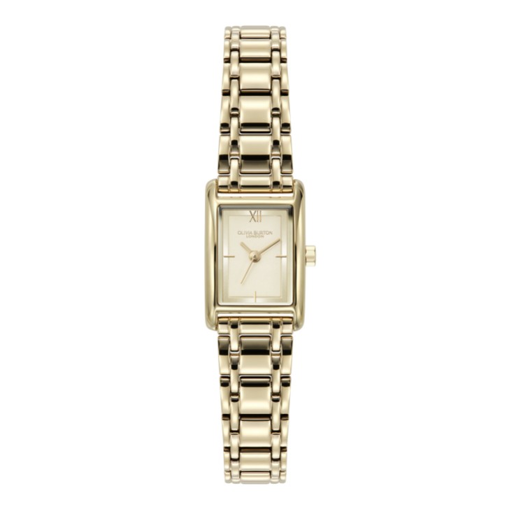 Olivia Burton Mini Grove 16mm Gold Rectangle Bracelet Watch