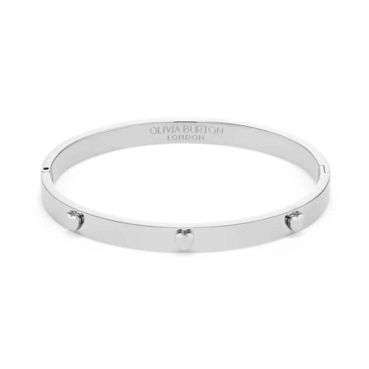 Olivia Burton Mini Heart Silver Tone Bangle