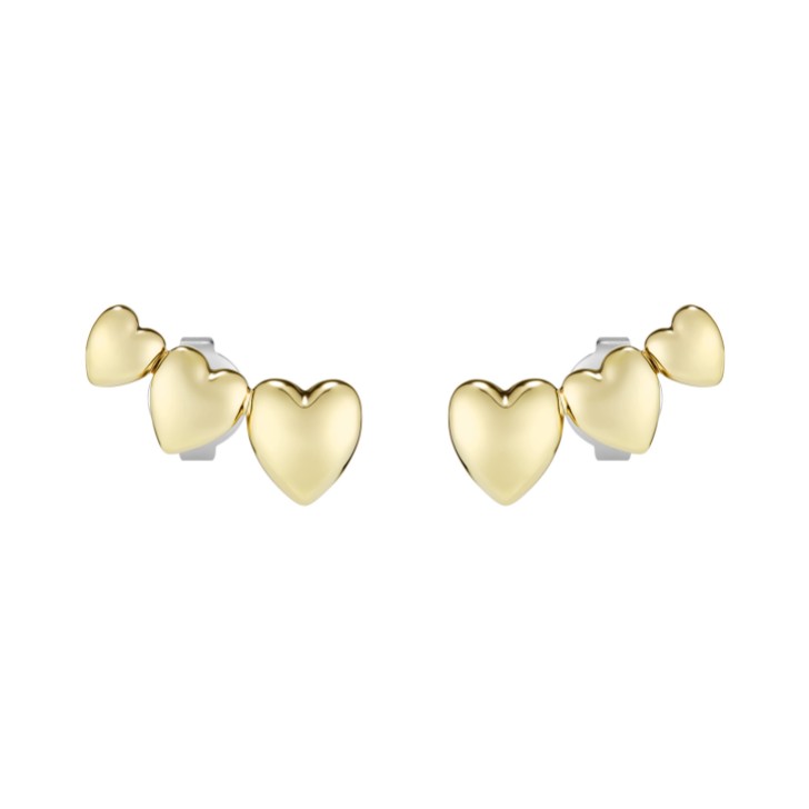 Olivia Burton Pendientes de botón con forma de corazón chapados en oro