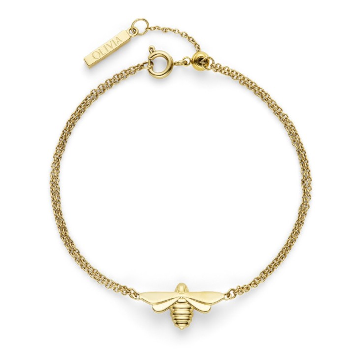 Olivia Burton Pulseira banhada a ouro «Honey Bee Dainty»
