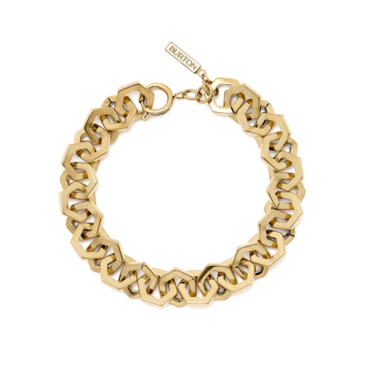 Olivia Burton Pulsera de eslabones dorados en forma de panal