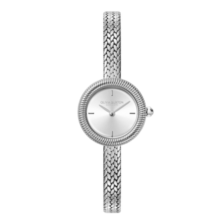 Olivia Burton Relógio delicado em prata Finery de 20 mm