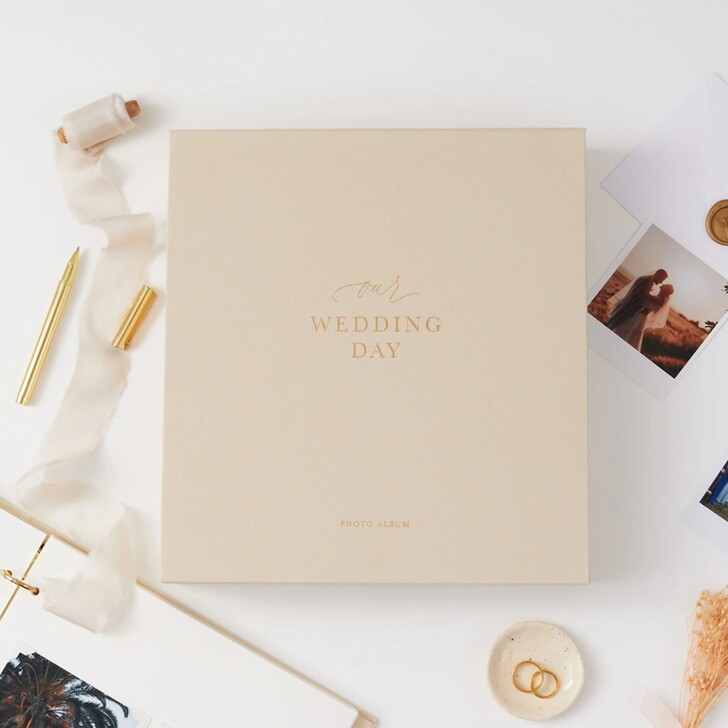 Our Wedding Day Ivory and Gold Photo Album