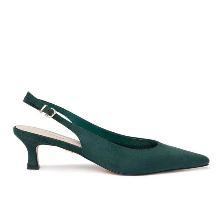 Paradox London Escarpins à talons aiguilles et bride arrière « Tatiana » vert forêt