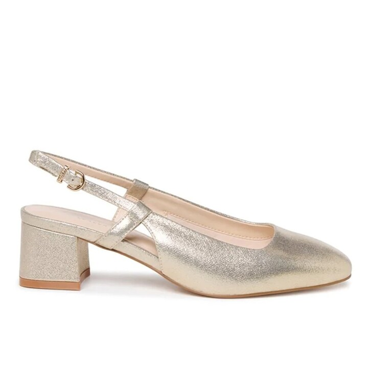 Paradox London Sandali con tacco a blocco e punta quadrata di Tracy Champagne