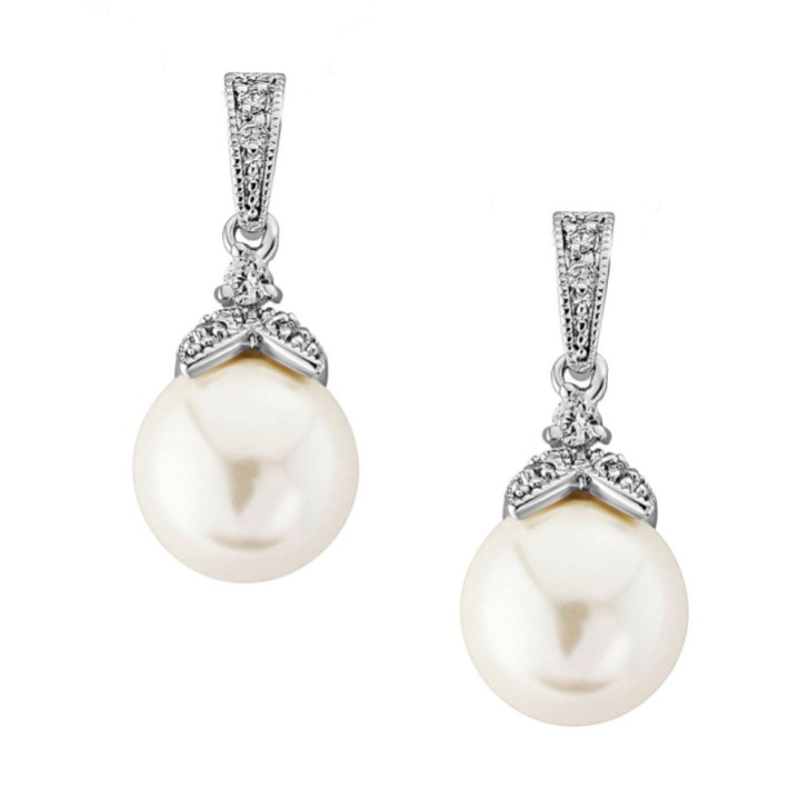 Pendientes de boda Opulence Pearl (plata)