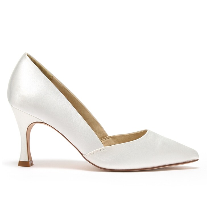 Perfect Bridal Alma Dyeable Ivory Satin Court Shoes