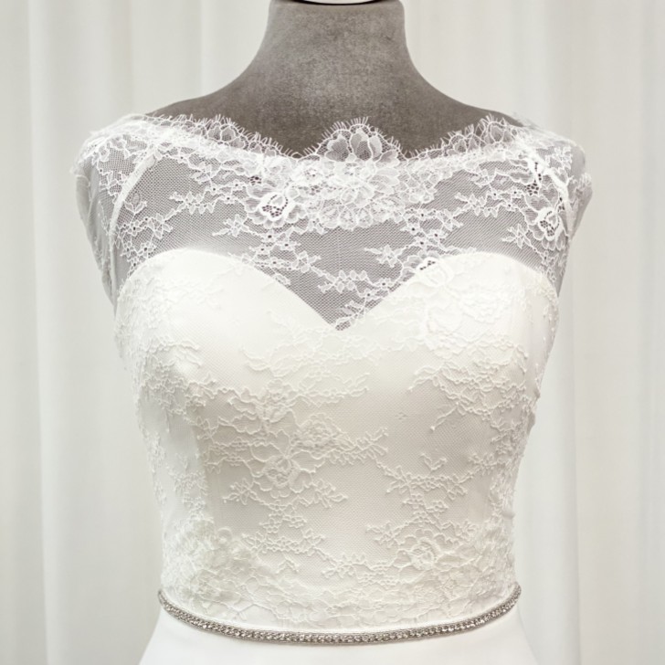 Perfect Bridal Cinto fino com diamantes sintéticos brilhantes Rhiannon