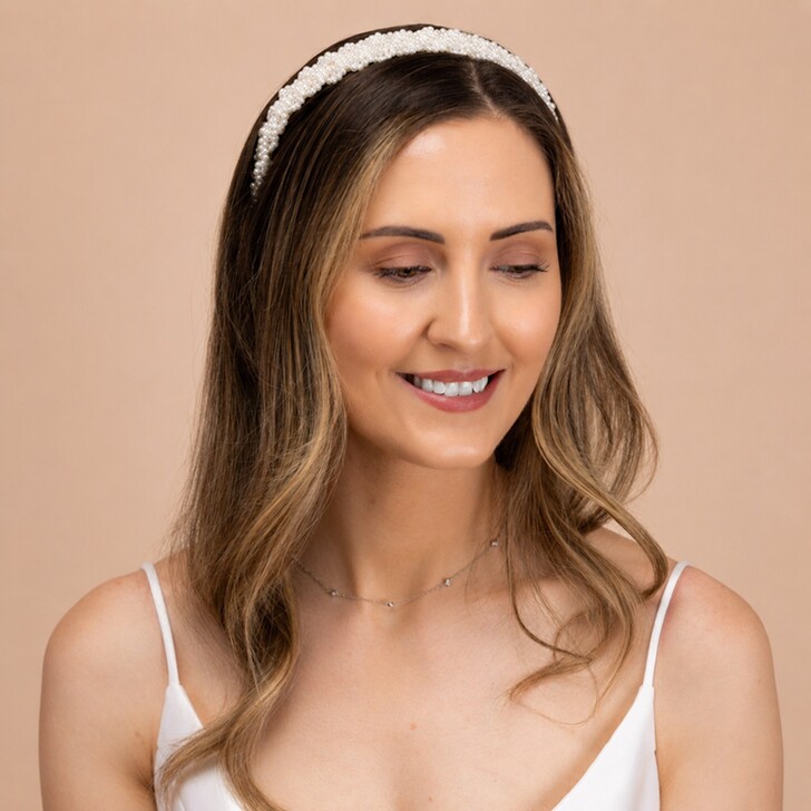 Perfect Bridal Classic Ivory Big Pearl Bridal Headband