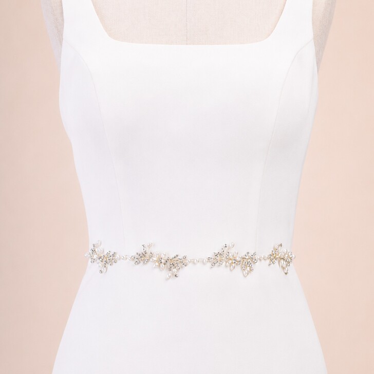 Perfect Bridal Delicate Pearl and Crystal Bridal Belt
