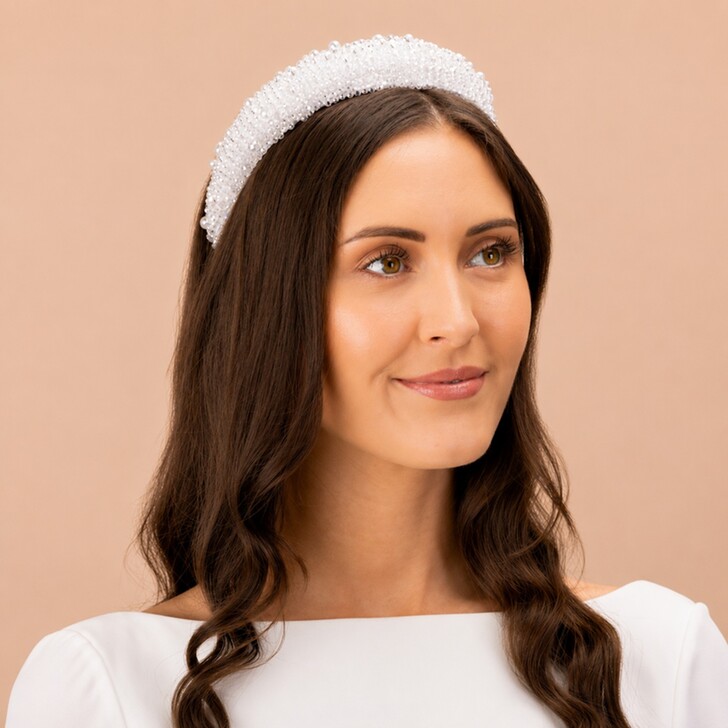 Perfect Bridal Diadema nupcial acolchada de cristal transparente y brillante