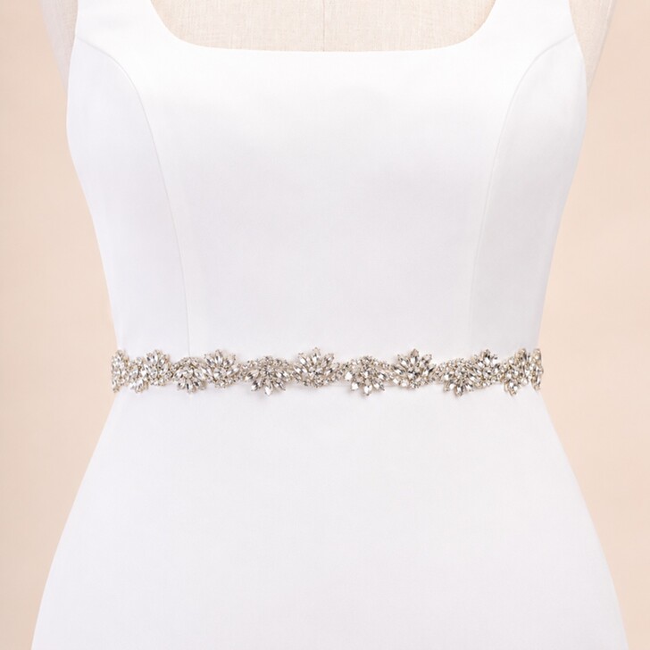 Perfect Bridal Elegant Vintage Crystal Bridal Sash Belt