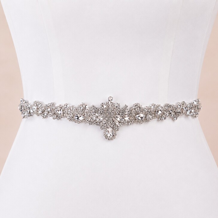 Perfect Bridal Encrusted Beaded Crystal Bridal Belt