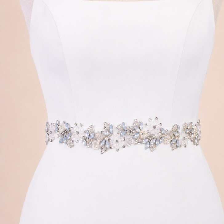 Perfect Bridal Floral Pearl and Crystal Bridal Belt