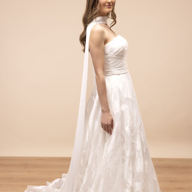 Perfect Bridal Ivory Satin Wedding Scarf