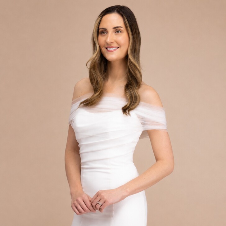 Perfect Bridal Ivory Soft Tulle Bridal Shawl