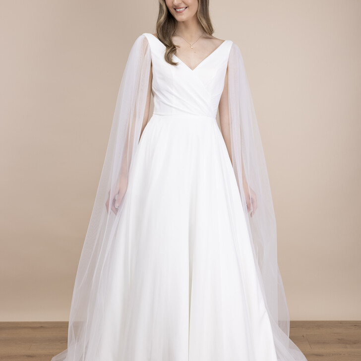 Perfect Bridal Ivory Tulle Angel Wing Veil Cape
