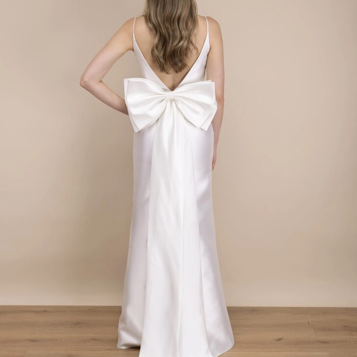 Perfect Bridal Lazo grande de satén desmontable para vestido de novia