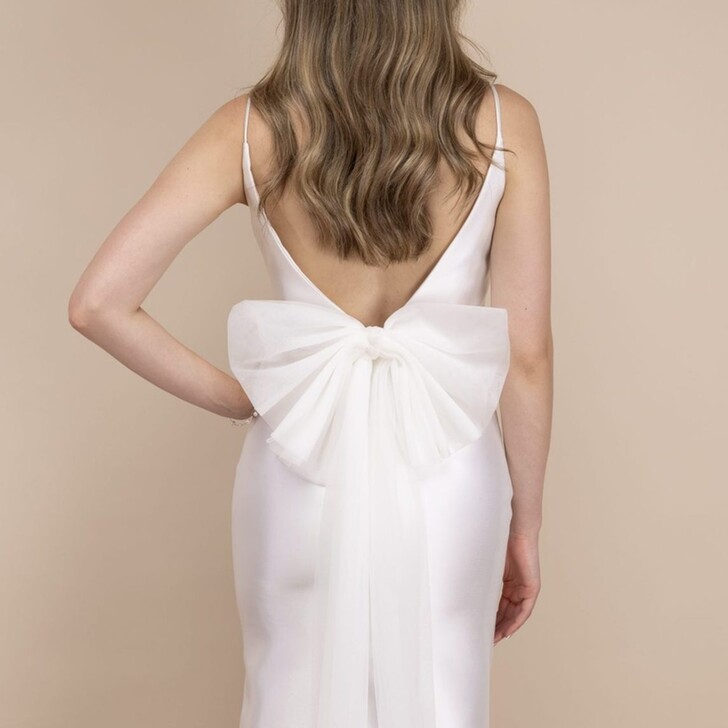 Perfect Bridal Noeud amovible en tulle ivoire pour robe de mariée