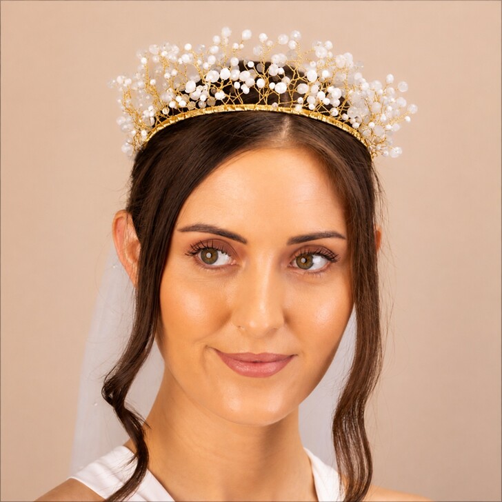 Perfect Bridal Opal & Crystal Statement Bridal Headpiece