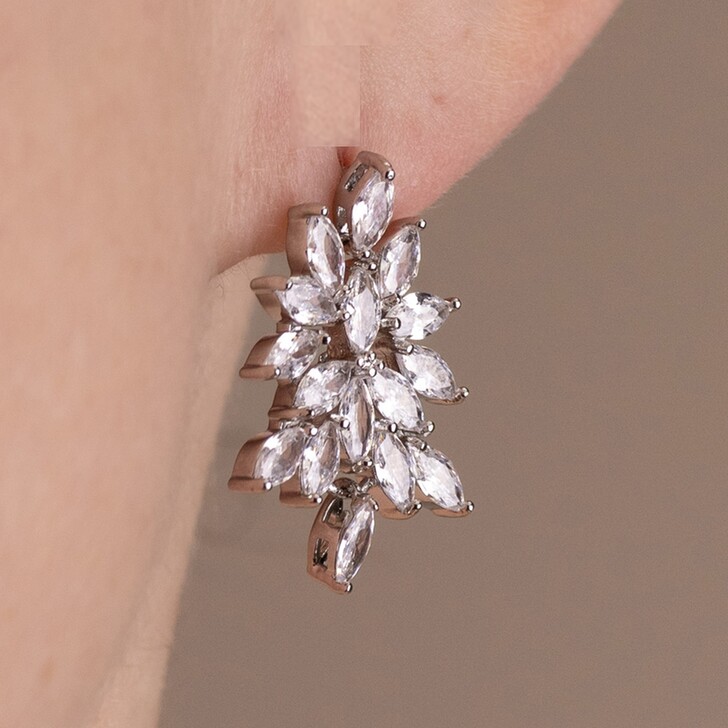 Perfect Bridal Palmer Platinum Plated Statement Earrings