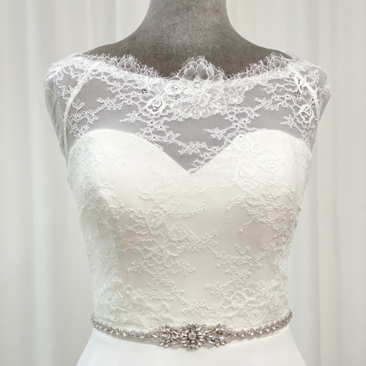 Perfect Bridal Pas ślubny z kryształów, pereł i cyrkonii „Georgia”