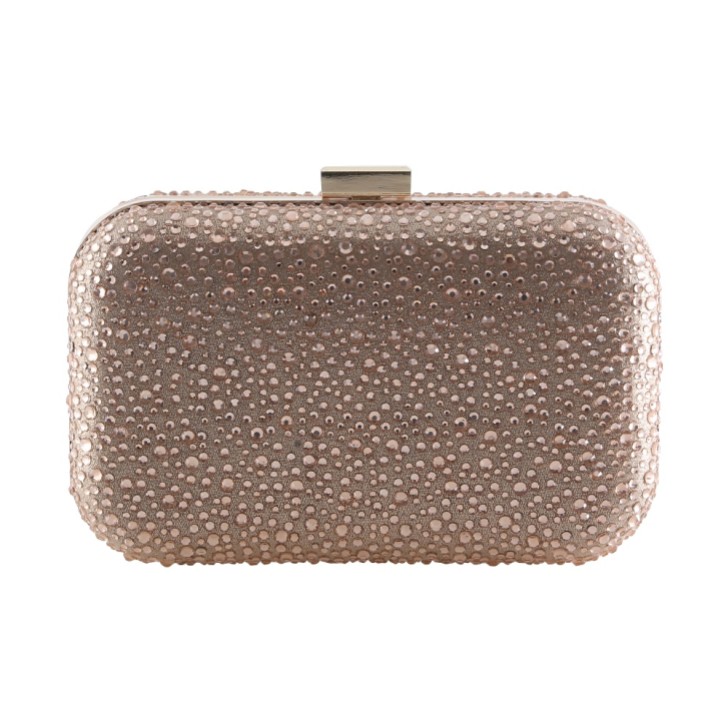 Perfect Bridal Sammy Gold Crystal Studded Clutch Bag