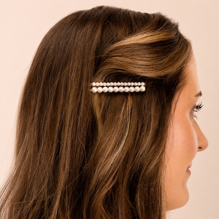 Perfect Bridal Set da 4 fermagli per capelli da sposa con perle color avorio