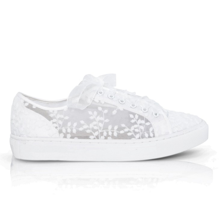 Perfect Bridal Sneakersy ślubne Oakley Ivory z haftowaną koronką