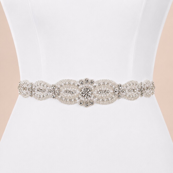Perfect Bridal Statement Crystals and Pearls Bridal Belt